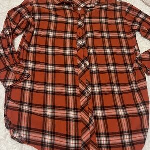 Plaid Button-Up Shirt